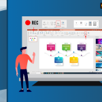 how to prepare presentation on powerpoint Banner image with the screen recording screen for the tutorial blog "How To Screen Record Your Presentation Using PowerPoint"