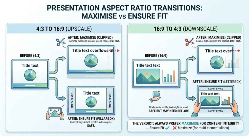 Scenario: Upscaling (4:3 to 16:9) and Downscaling (16:9 to 4:3)