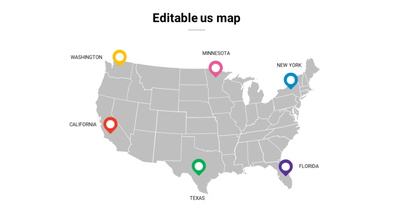 Top 10 United States Outline Maps For Presentations 44340 Editable Us Map 768x432