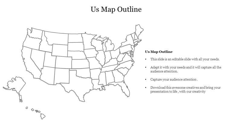 Top 10 United States Outline Maps For Presentations 700305 Us Map Outline 768x432