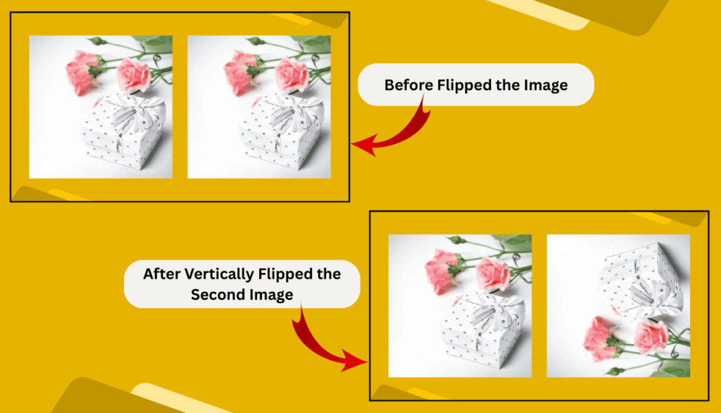 Before & After Flipped Vertically in Google Slides