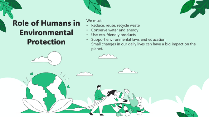 People cleaning up waste and protecting Earth to promote environmental conservation and sustainable habits