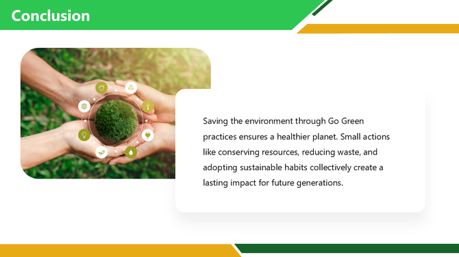 Hands holding green moss sphere with eco icons promoting sustainable environmental practices.