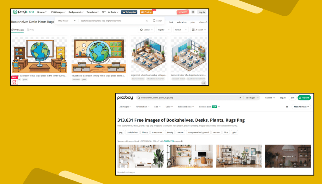Adding Furniture & Decorations from Websites in Google Slides