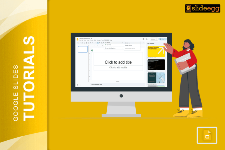 Google Slides tutorial screen with person pointing at Pear Deck add-on options.
