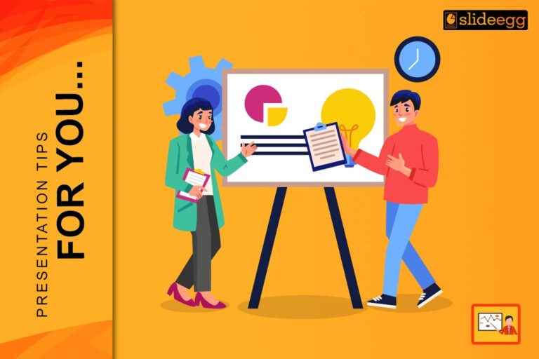 Two professionals sharing PowerPoint tips on visual charts and ideas for effective business presentations.