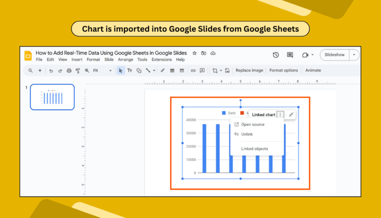 How to Add Real-Time Data Using Google Sheets in Google Slides