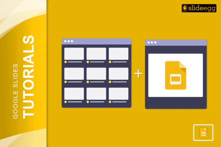 Illustration showing how to use Google Slides as a storyboard tool with layout panels and slide preview icons.