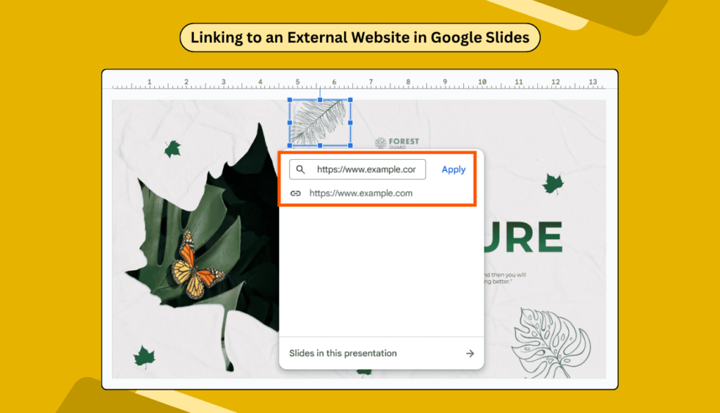 Linking to an External Website in Google Slides