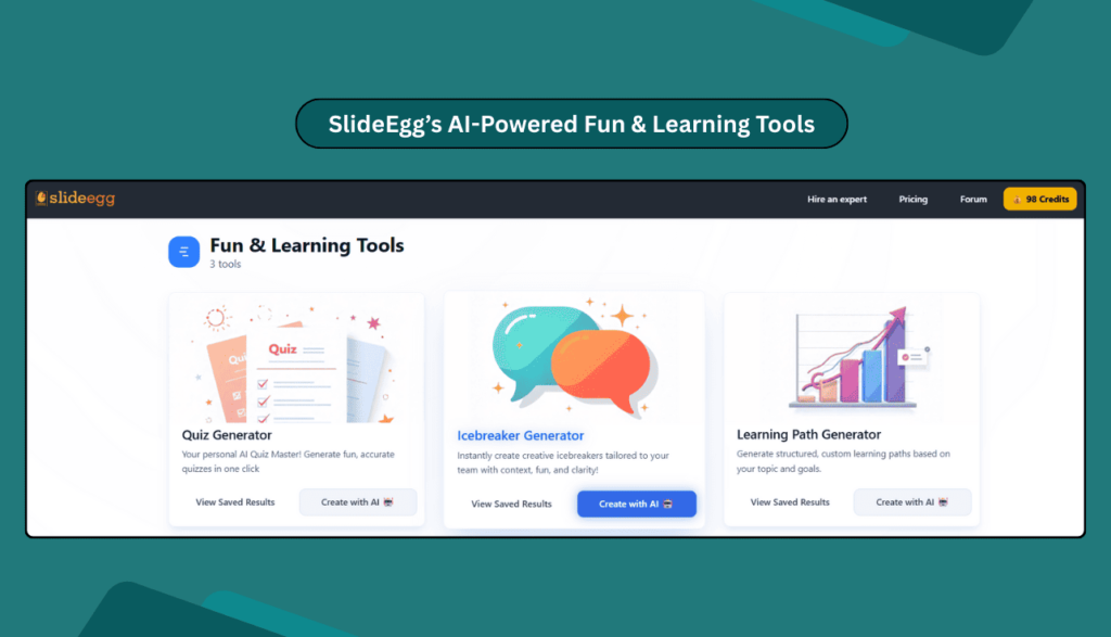 SlideEgg’s AI-Powered Fun & Learning Tools