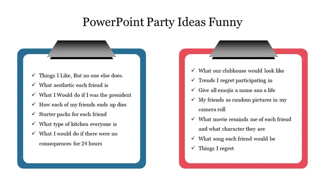 Funny PowerPoint party template with playful slides, memes, bold colours, and humorous layouts for a fun group presentation