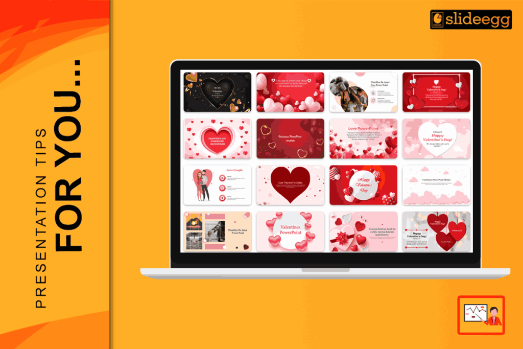 Valentine’s Day 2026 presentation templates with hearts, romantic colors, editable slides for love themes and events now