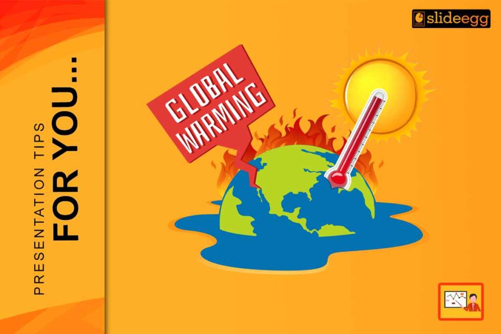 Global warming presentation templates in 2026 with climate charts, rising temperature visuals, and clear slide layout for awareness