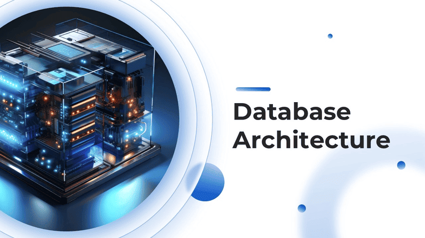 Database Architecture: A futuristic database architecture layout, showcasing complex digital systems in 3D.