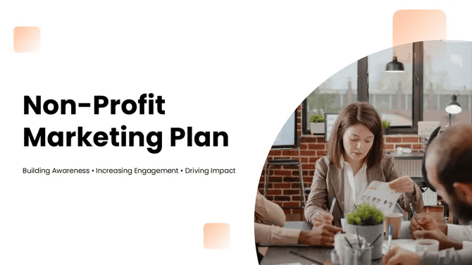 Team discussing a non-profit marketing plan to boost awareness, engagement, and impact.