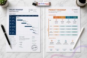 Project and product roadmap comparison showing timelines, milestones, releases, and priorities