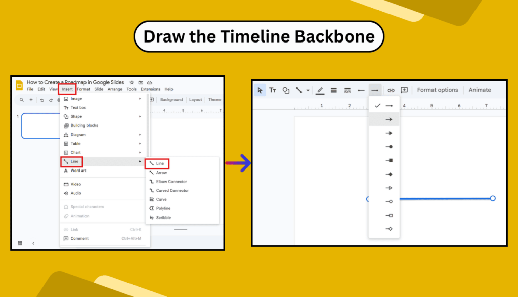Drawing Lines in Google Slides