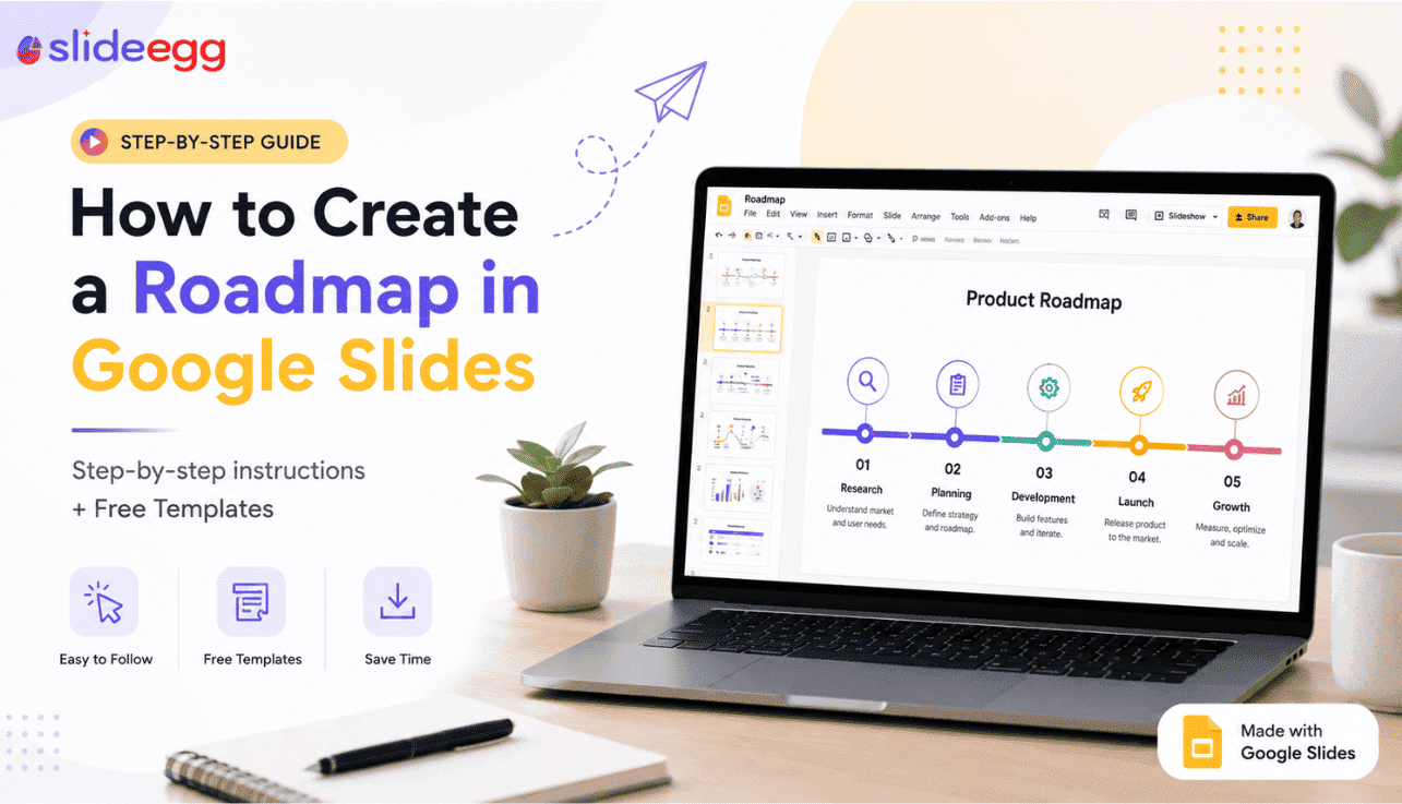 Banner of the blog "How to Create a Roadmap in Google Slides"