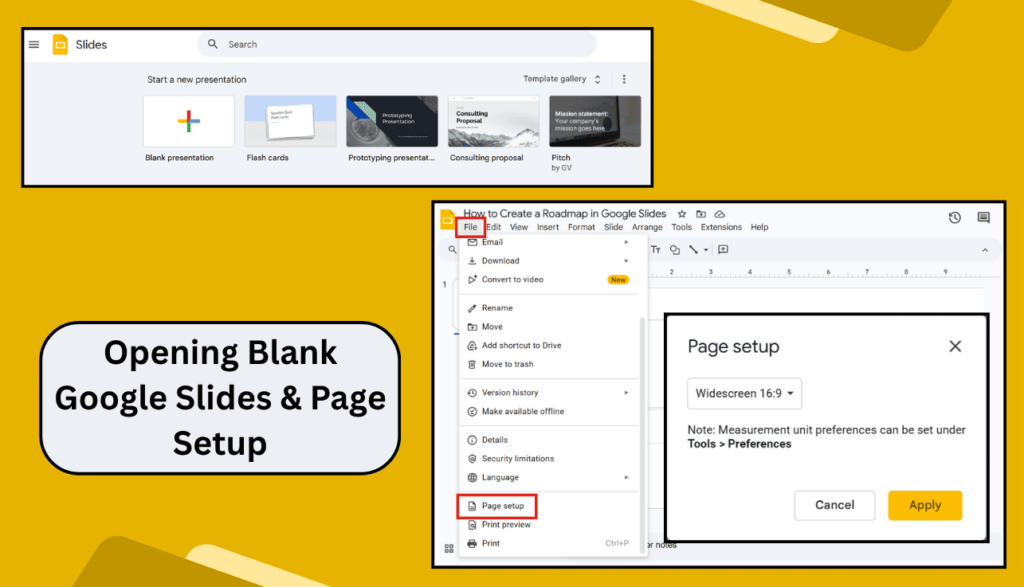 Open Google Slides and Set Up Your Slide screenshot