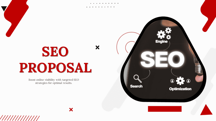 SEO proposal template with a focus on improving online visibility and search engine optimization.