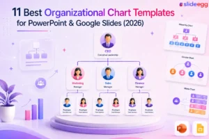 Organizational chart templates for PowerPoint and Google Slides with hierarchy layouts.