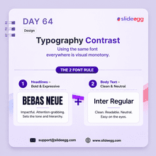 Presentation tip showing bold headline font with clean body text to create contrast and readability in slides.