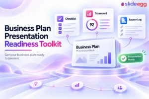 Business plan readiness toolkit banner with checklist, scorecard, source log and ready deck