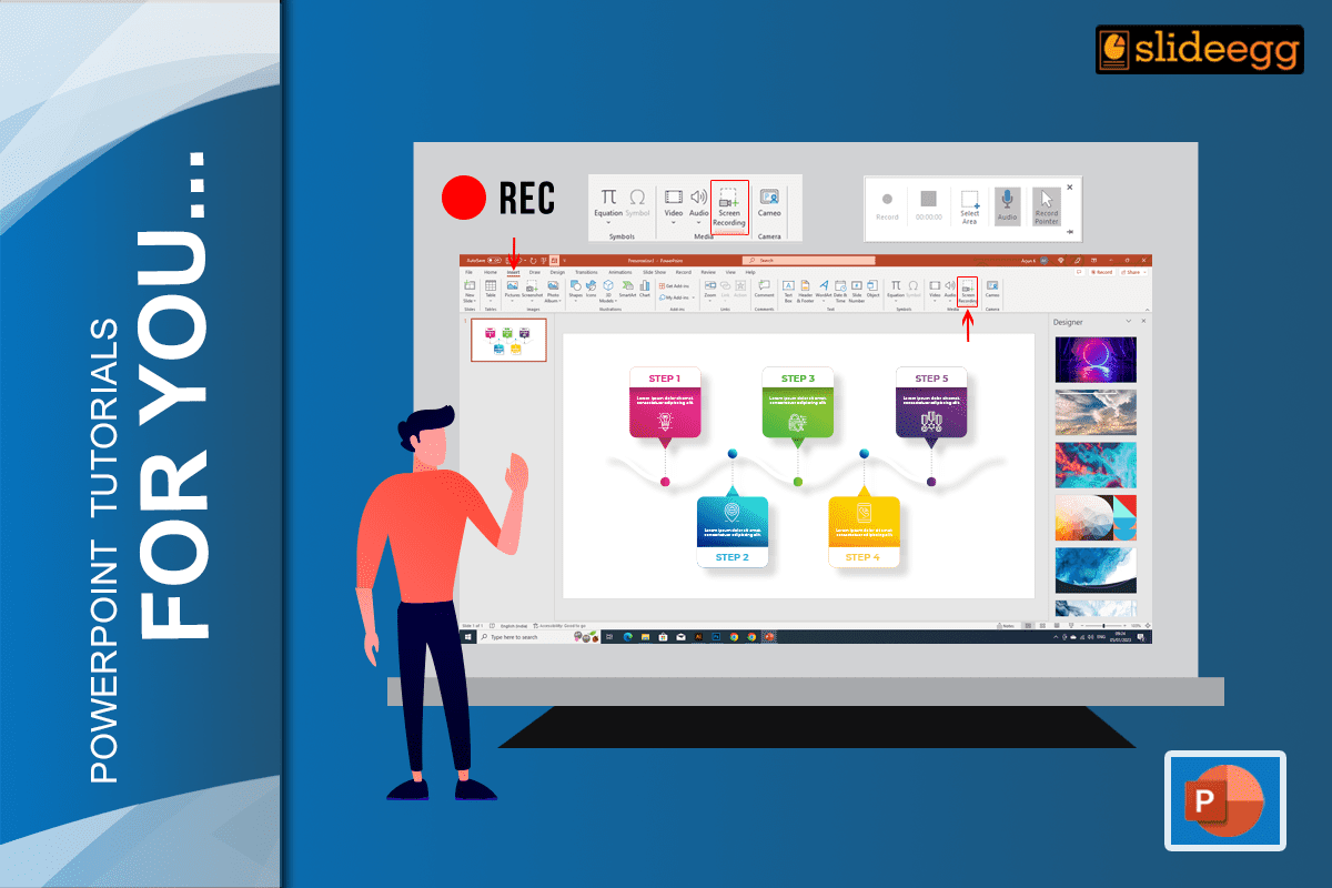 Record your screen and presentation using MS Office PPT software.