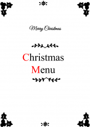 Creative Printable Christmas Eve Restaurant Menu PowerPoint 