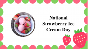 National Strawberry Ice Cream Day Google Slides Themes