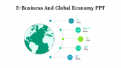 Attractive E-Business And Global Economy PPT Design