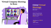 Best Virtual Company Meeting In Roxo PPT & Google Slides