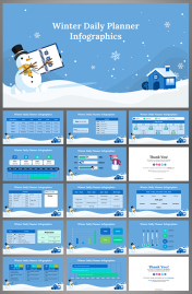 Best Winter Daily Planner Infographics PPT And Google Slides