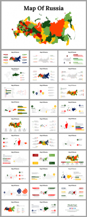 Creative Map Of Russia PowerPoint and Google Slides