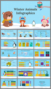 Winter Animals Infographics PowerPoint And Google Slides