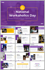National Workaholics Day PowerPoint And Google Slides