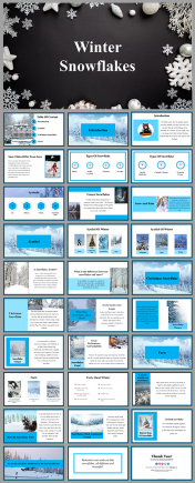 Attractive Winter Snowflakes PowerPoint Presentation