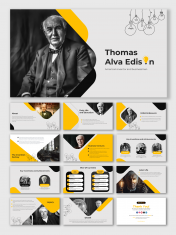Creative Thomas Alva Edison PowerPoint And Google Slides