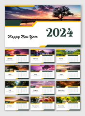 Get 2024 Calendar PowerPoint And Google Slides Templates