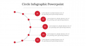 Editable Circle Infographic PowerPoint with Red Theme