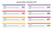 Multicolored Agenda Slide Template PPT and Google Slides