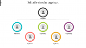 Editable Circular Org Chart PPT Template and Google Slides