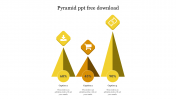 Innovative Three Pyramid PPT Free Download Presentation