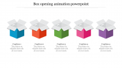Box Opening Animation PowerPoint Slide For Presentation