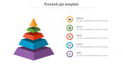 Pyramid PPT Template With Five Nodes presentation slides