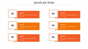 Agenda PPT Design With Six Stage For Presentation