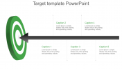 Five Node Green Color Target Template PowerPoint Design