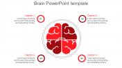 Simple Brain PowerPoint Template For Presentation