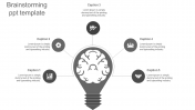 Idea About Brainstorming PPT Template For Presentation 