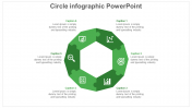 Stunning Circle Infographic PowerPoint In Green Color